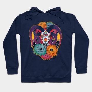 Painted Skull in Flowers Hoodie